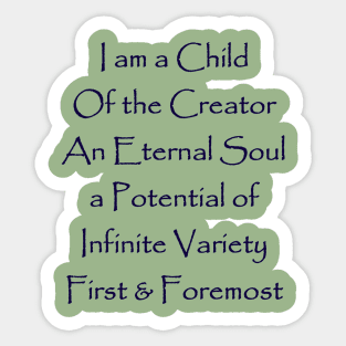 A Child of The Creator Sticker
